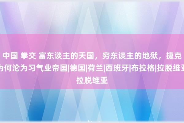 中国 拳交 富东谈主的天国，穷东谈主的地狱，捷克为何沦为习气业帝国|德国|荷兰|西班牙|布拉格|拉脱维亚