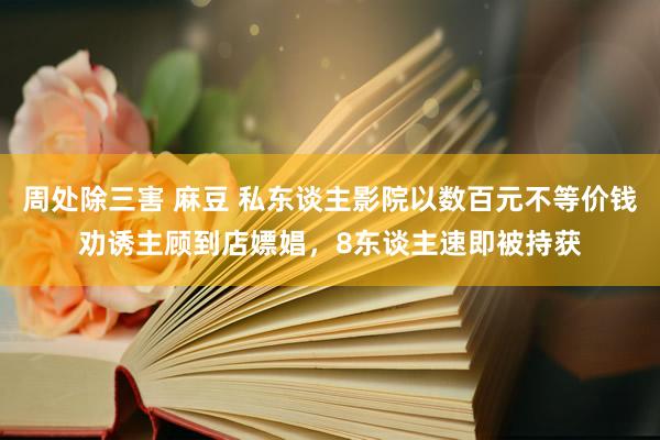 周处除三害 麻豆 私东谈主影院以数百元不等价钱劝诱主顾到店嫖娼，8东谈主速即被持获