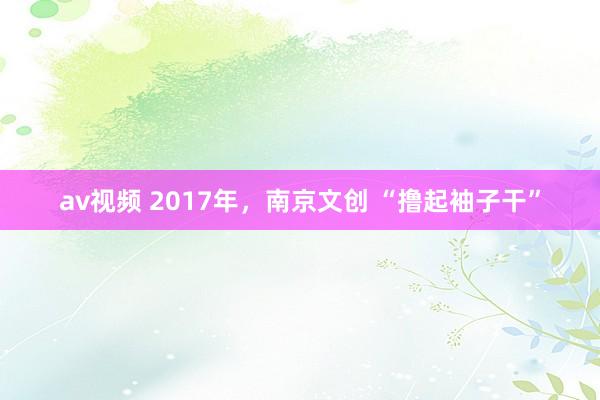 av视频 2017年，南京文创 “撸起袖子干”