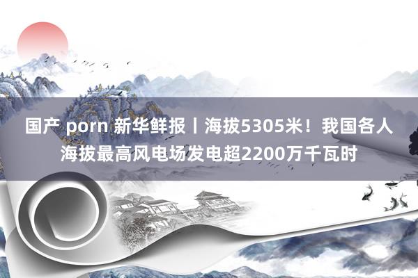 国产 porn 新华鲜报丨海拔5305米！我国各人海拔最高风电场发电超2200万千瓦时